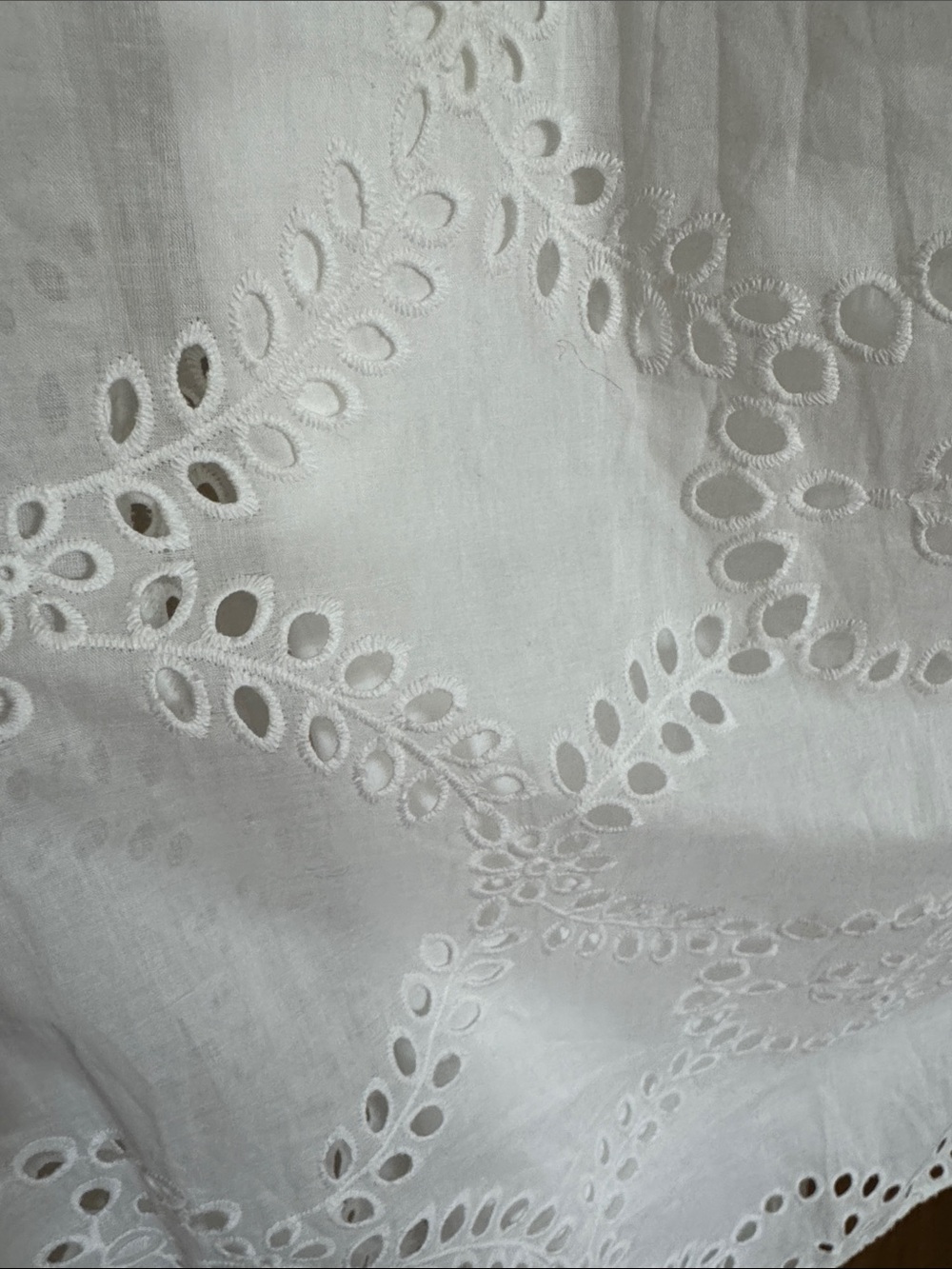 Zara White Eyelet Maxi Shirt Dress with Tie Waist - Picture 7 of 9